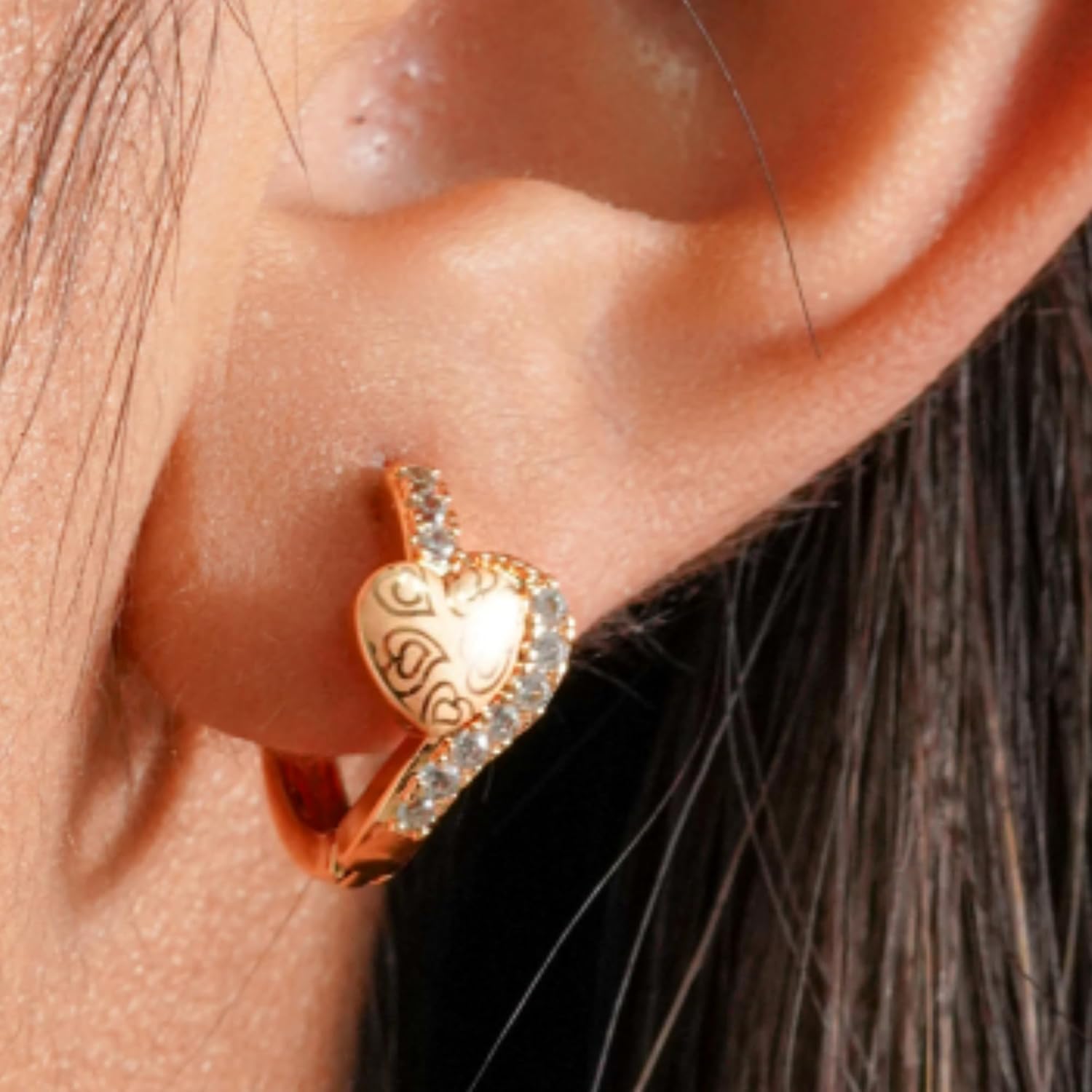 18K Gold Plated Flower Dangle Earrings for Women, Hypoallergenic Cubic Zirconia Earrings, Elegant CZ Drop Earrings, Statement Jewelry Gifts Party Fashion - Image 4