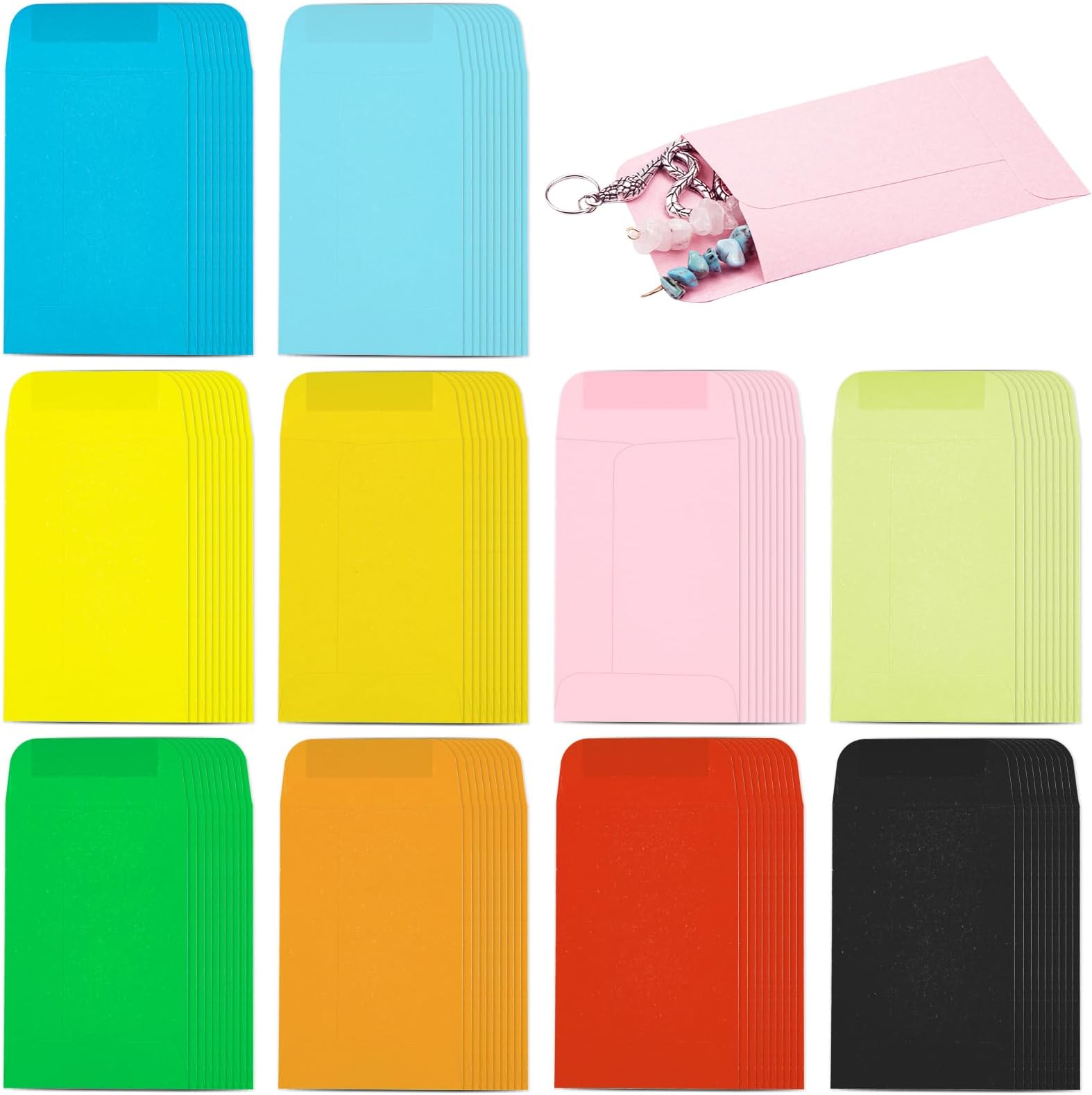 Money Envelopes 100 Pcs SelfAdhesive Coloured Envelopes Small Cash
