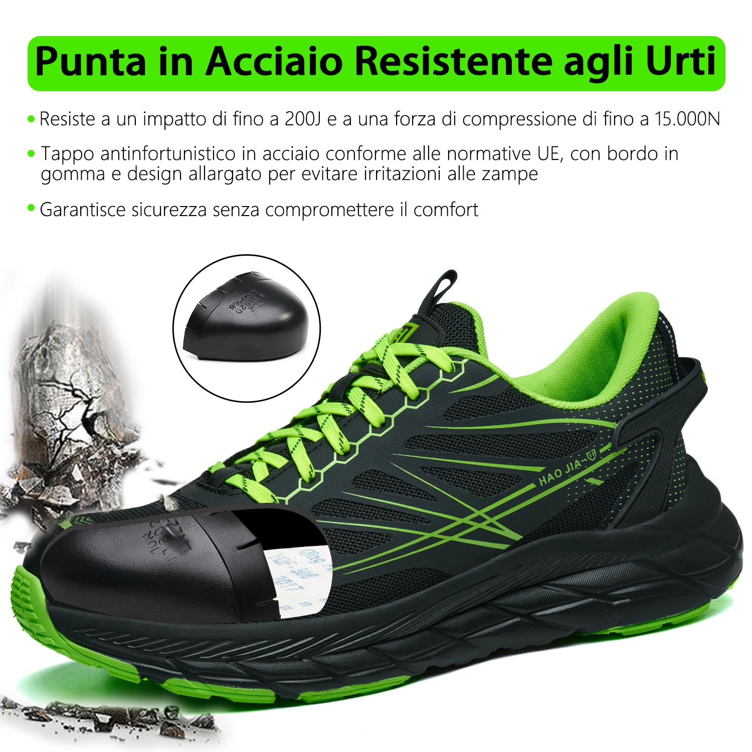 RUGNOR Scarpe Antinfortunistiche Uomo Donna Estive Scarpe Antinfortunistica Leggere Comode Traspirante Scarpe da Lavoro EU 37-46