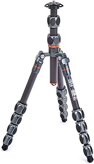 3 Legged Thing Pro Range 2.0 Leo 2.0 Carbon Fibre Travel Tripod System - Adjustable Camera Tripod with 3 Detachable Legs for Monopod Conversion - Metallic Slate Grey (LEOGREY2)