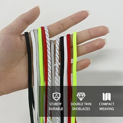 UamGlsob 4 mm Football Shoe Laces for Nike Mercurial Shoe Thin Flat Shoelaces Replacement for High Top Football Cleats Boots