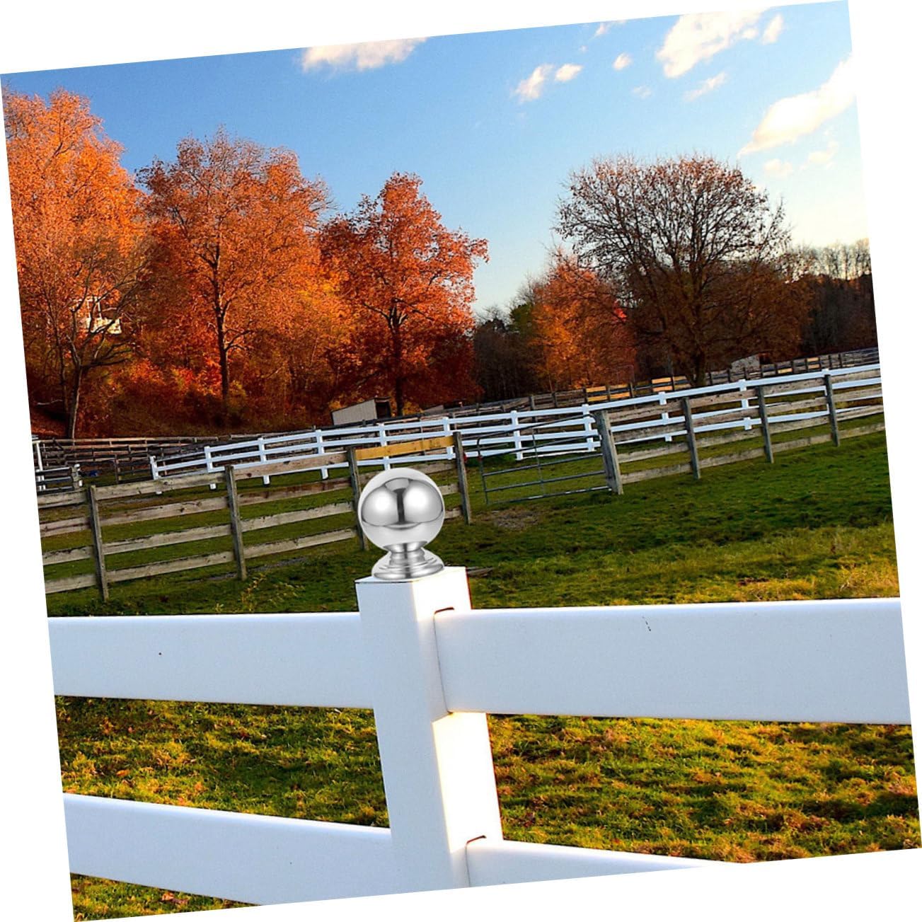 BESPORTBLE 4pcs Stainless Steel Fence Finial Topper Elegant Decorative Post Cap Easy Installation for Garden Lawn Scratch Resistant Hollow Design for Enhanced Aesthetic Appeal