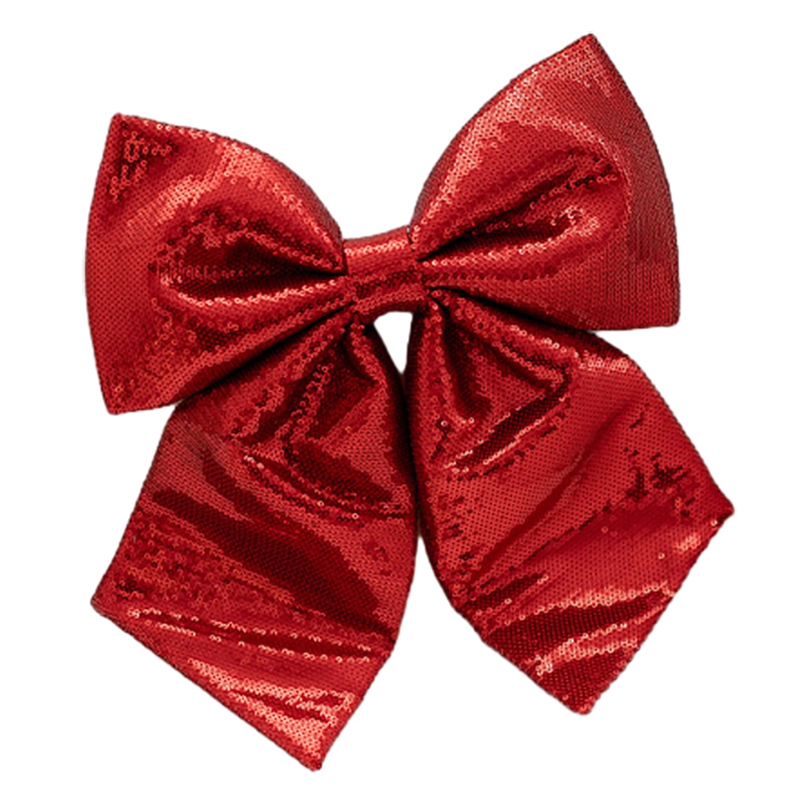 sodeber Ribbon Bows Colorful Sequins Fabric Bowknot Christmas Tree Decoration Butterfly Shape Ornament for Parties Praty Accessories