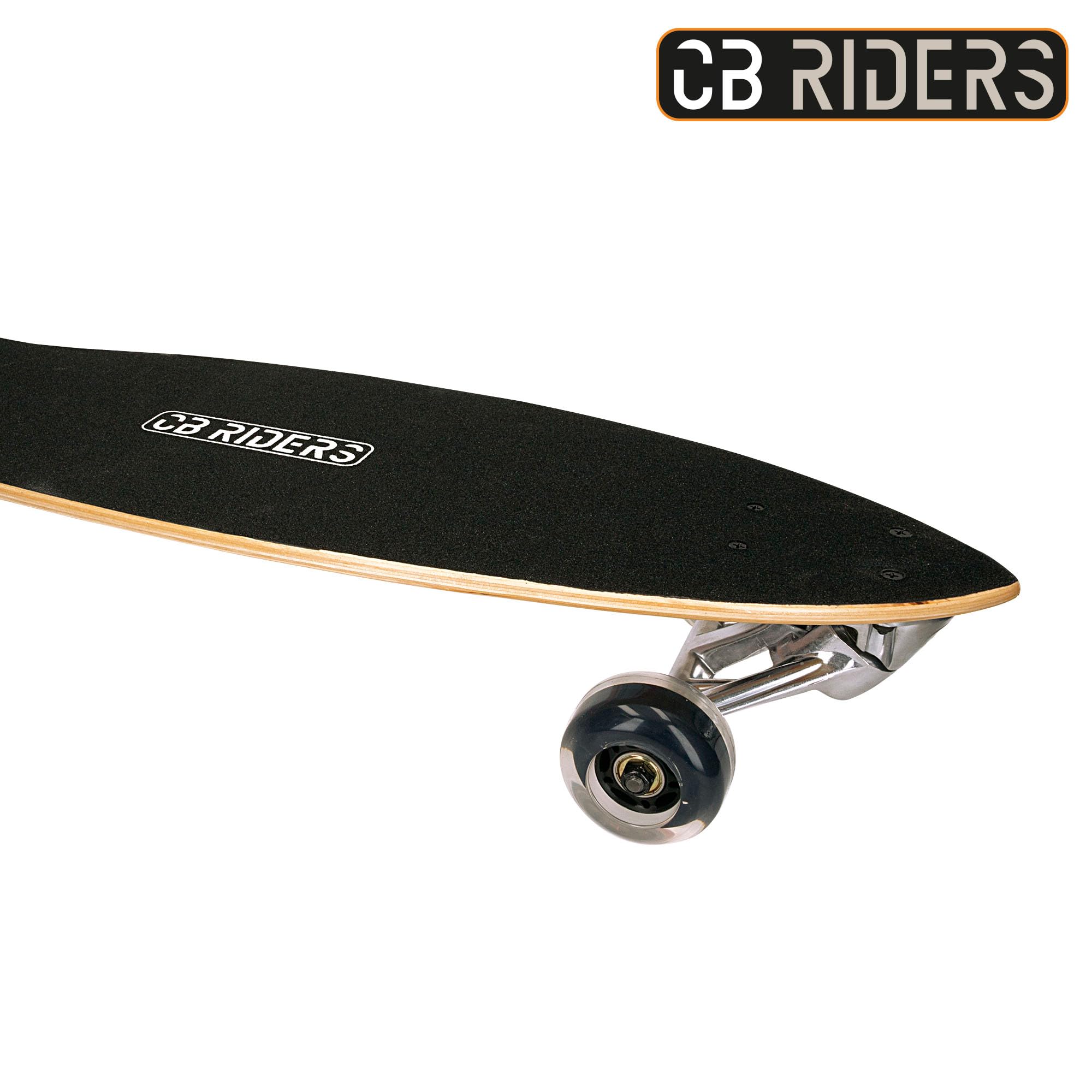 COLORBABY CB Riders Skateboard, 74 x 22 cm, Bois, Aluminium, PU, Orange, débutant, 6 Ans et Plus
