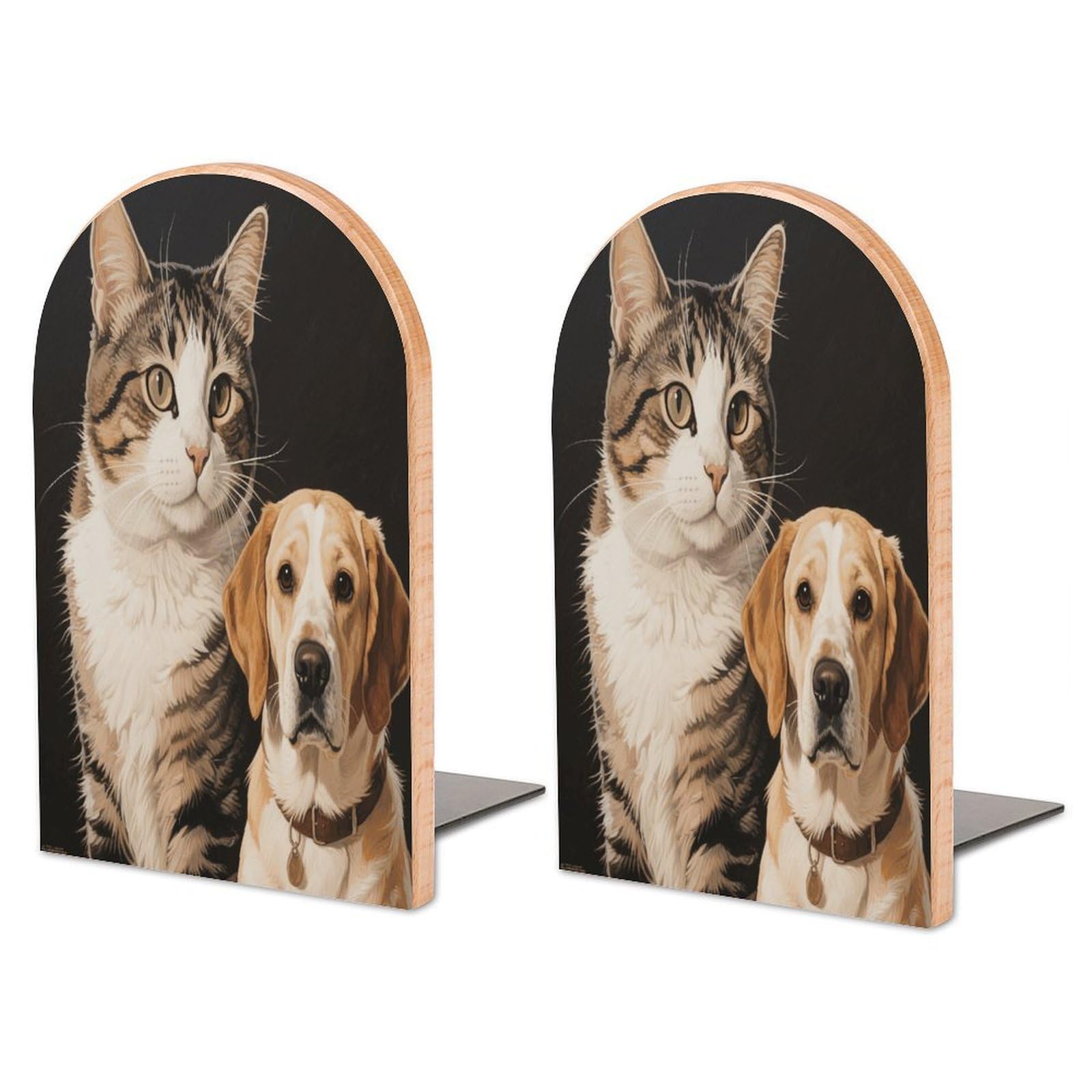 Sujetalibros de madera para amantes de los animales y la lectura