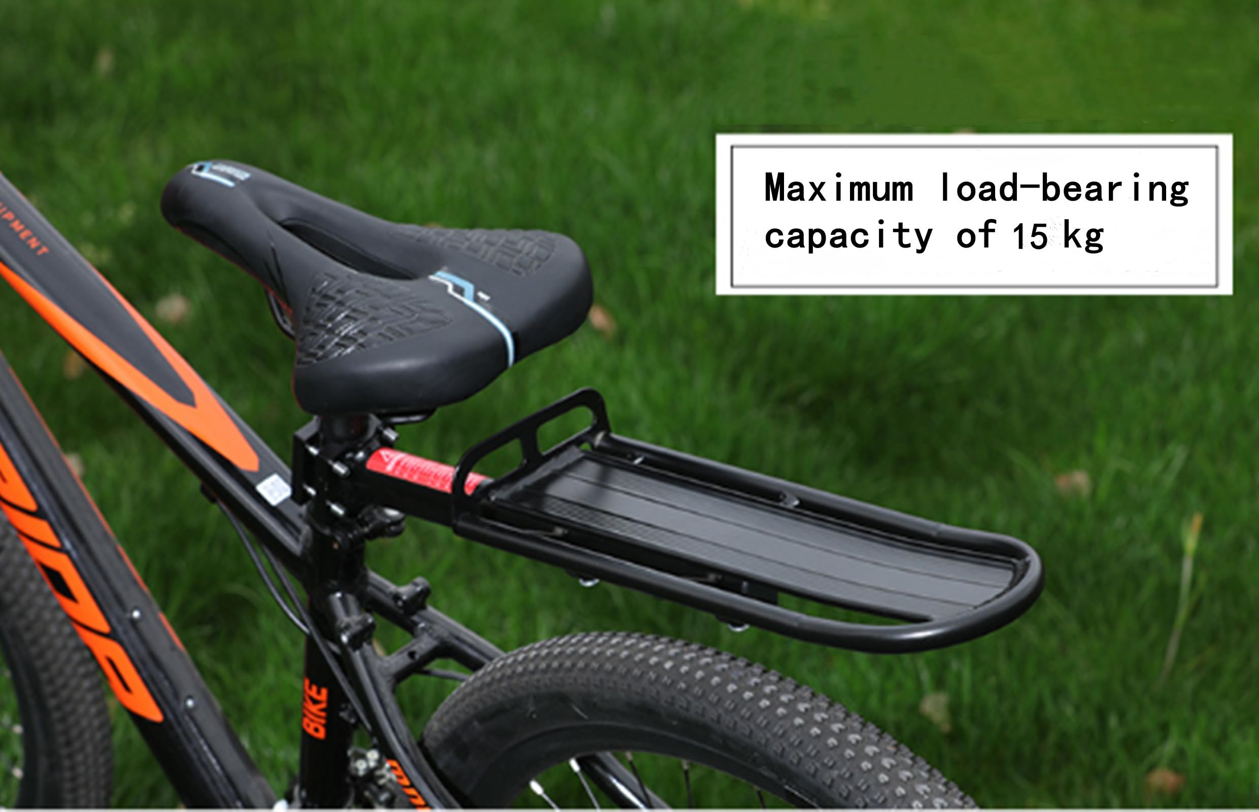 Fahrrad Gepäckträger, Maximalbelastung 15kg, Einstellbare Gepäckträger aus Aluminiumlegierung, Mountainbike Fahrrad Hinten Rack, Fahrradgepäckträger Schnelle Montage
