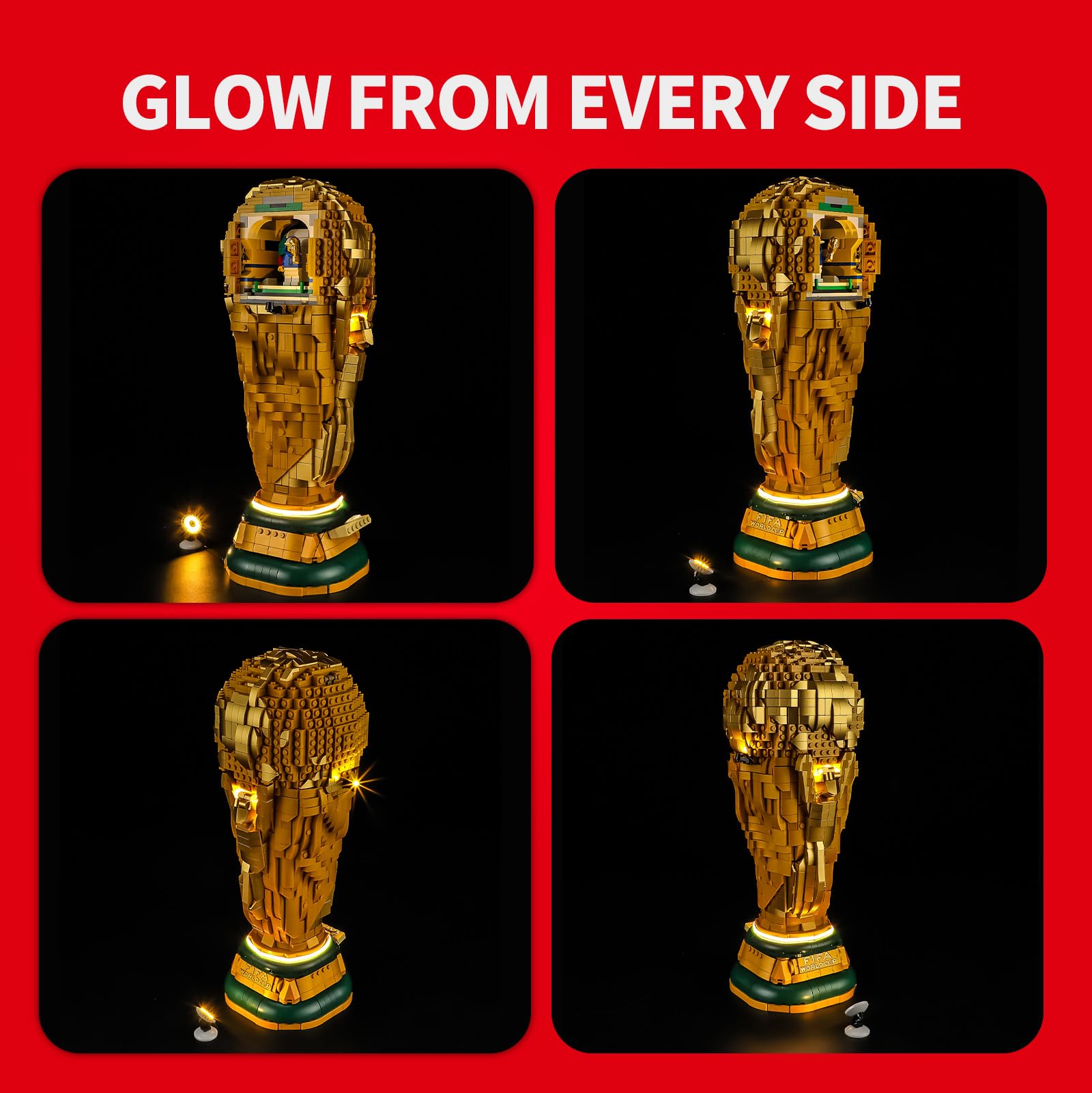 BRIKSMAX Illuminazione LED per LEGO Editions Trofeo Ufficiale della Coppa del Mondo FIFA di Calcio 43020, set di luci compatibile per mattoncini da costruzione - Senza set Lego
