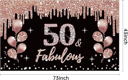 Miniatura 8 de Decoraciones de cumpleaños número 21 para mujer, cartel de cumpleaños de 21 años de oro rosa, suministros de fiesta, fondo de cumpleaños de veintiún