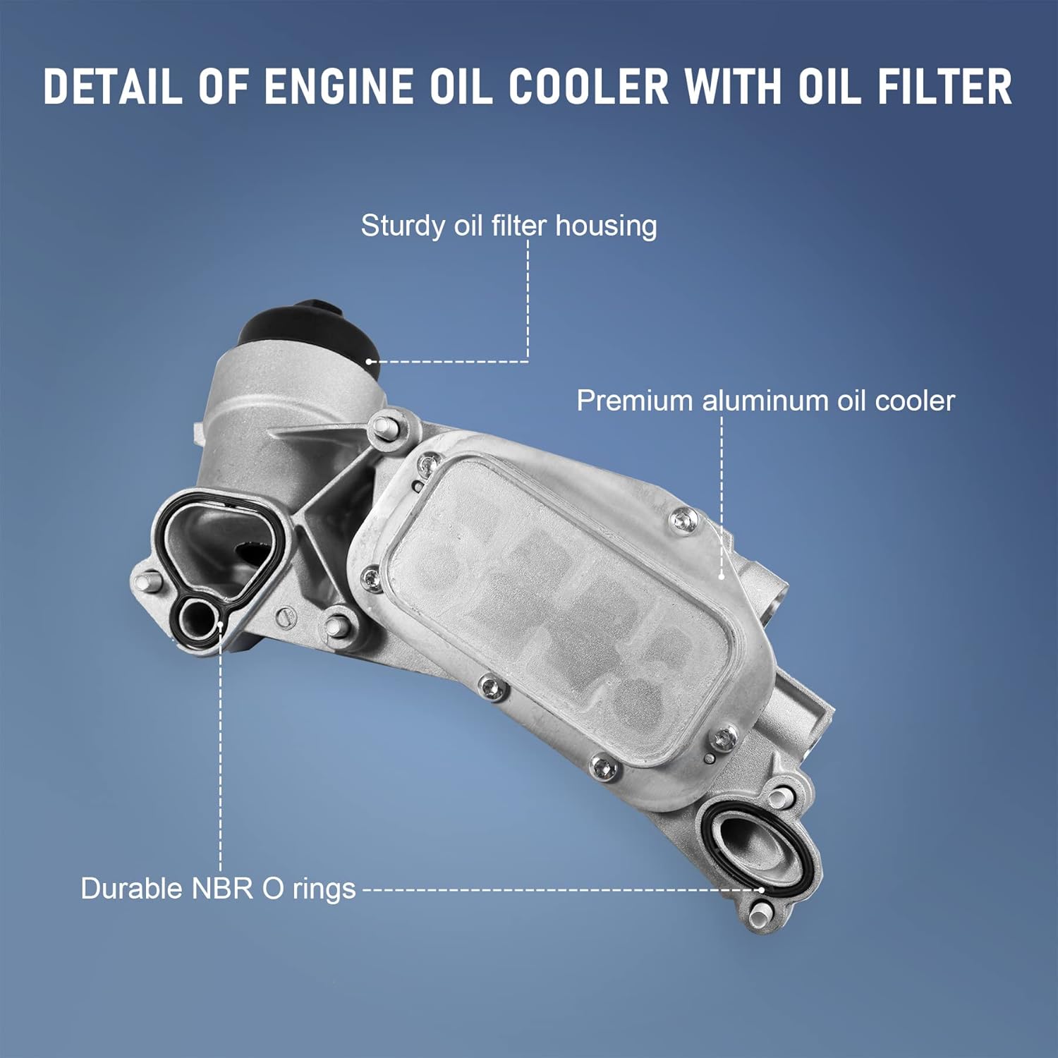 JDMSPEED Engine Oil Cooler With Oil Filter Assembly 93186324 Replacement For GM Chevrolet Cruze Aveo Aveo5 Sonic, Replacement For Pontiac G3, Replacement For Saturn Astra 1.6L 1.8L Replaces 55353323