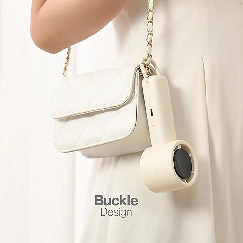 Miniatura 6 de MOVEX Mini ventilador turbo portátil de mano, velocidades ajustables de 1 a 100 USB recargable potente personal, ligero y bonito diseño de bolsillo