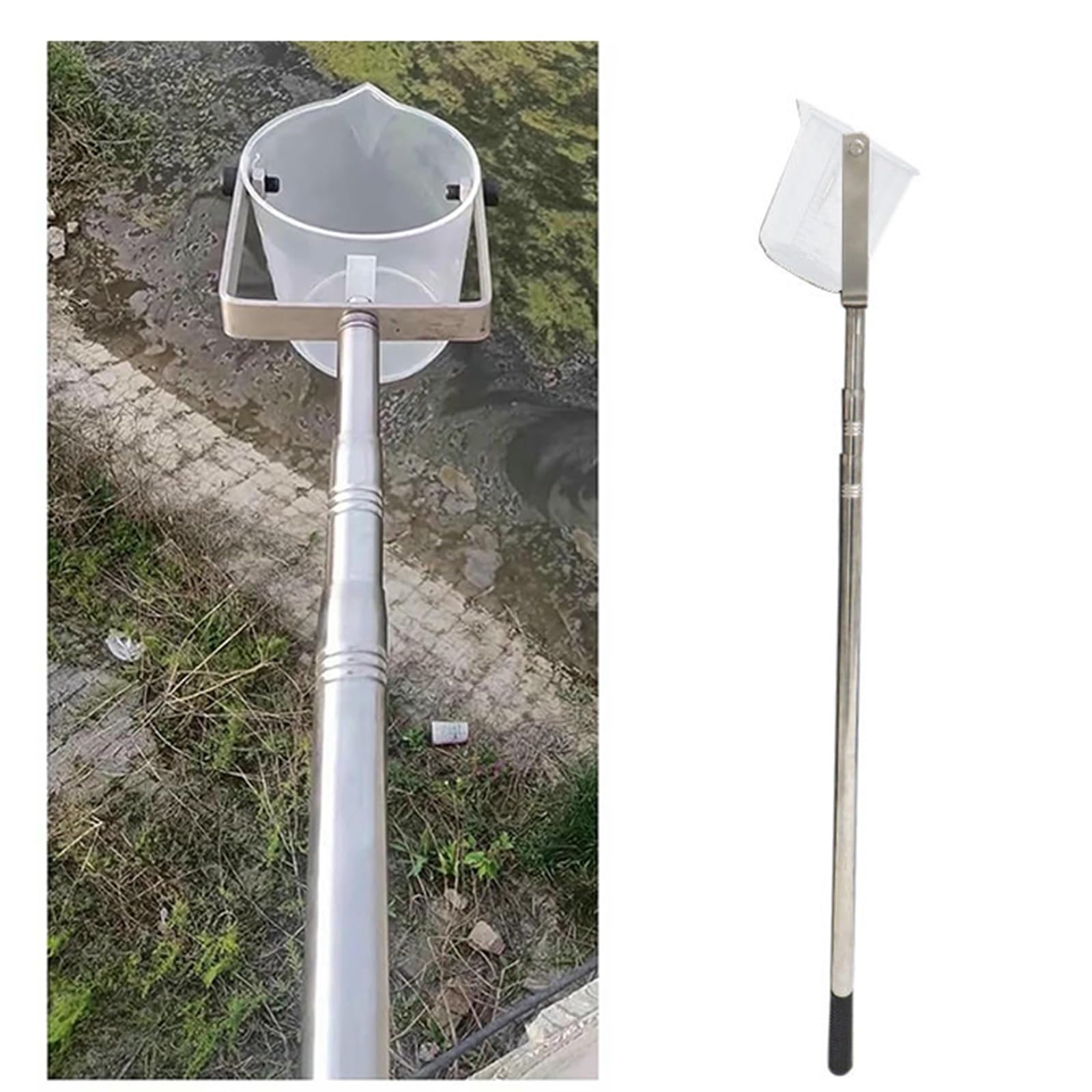 Recolector De Muestras De Agua, Vaso De Muestreo Graduado De Plástico | Muestreador De Agua De Largo Alcance, Varilla Telescópica, Estanques Lagos Ríos Acuicultura(1000ml,1.43-6.0m/4.7-19.7ft)