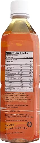 Miniatura 2 de LITTLE JASMINE Té negro de melocotón blanco, 16.9 onzas líquidas (paquete de 12)