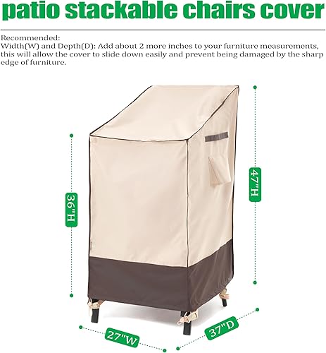 Miniatura 54 de F&J Outdoors Fundas para sillas de patio, impermeables, resistentes a los rayos UV, resistentes a los rayos UV, para exteriores, para silla