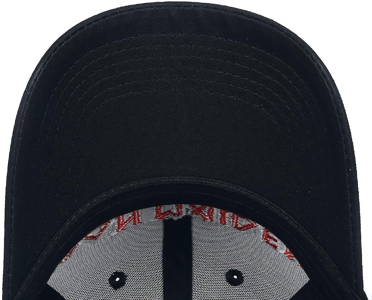 Rock Off Iron Maiden Embroidered Logo Baseball Cap Black - Image 3