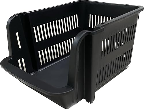 Miniatura 6 de Skywin Contenedores de almacenamiento apilables de plástico  Paquete de 4 contenedores de almacenamiento frontales abiertos medianos para