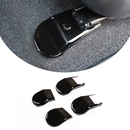 TongSheng Compatible with Toyota Hilux 2015 2016 2017 2018 2019 2020 2021 2022 4PCS Black Anti-dust Seat Bracket Fixing Bolts Cover Trims Accessories (Gloss Black)