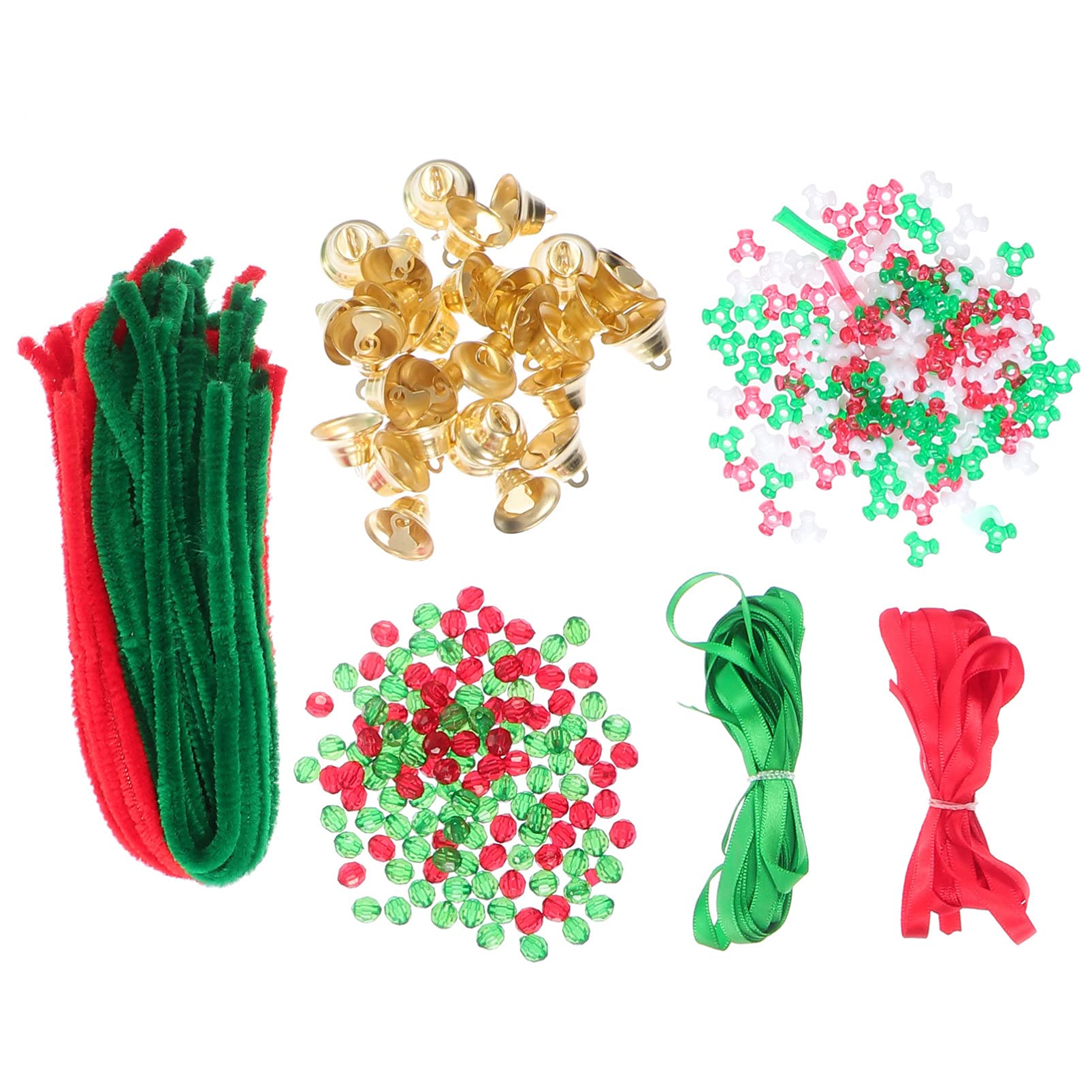 Campanello a Mano, Campane Piccole, Campane for la Casa, 6 Sacchetti di Kit di Ornamenti di Perline di Natale con Perline Fatti a Mano Fai da Te Artigianato Decorazioni Artigianali Fatte a Mano di Nat