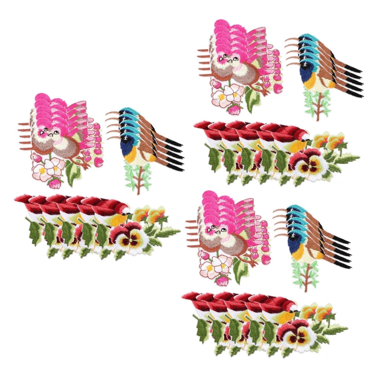 Gadpiparty 3 Set Toppe Forma Patches Ricamati Adesivi Per Abbigliamento Decorazioni Per Cuscini E Maglioni Accessori Per Fai Da Te E Riparazioni Tessuti 15 Pezzi * 3