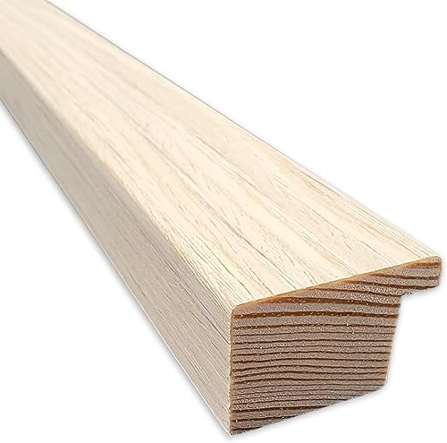 Miniatura 2 de Amanti Art Espejo de baño de madera, espejo de pared rubio con rayas de grano de madera para usar como espejo de tocador de baño sobre el fregadero