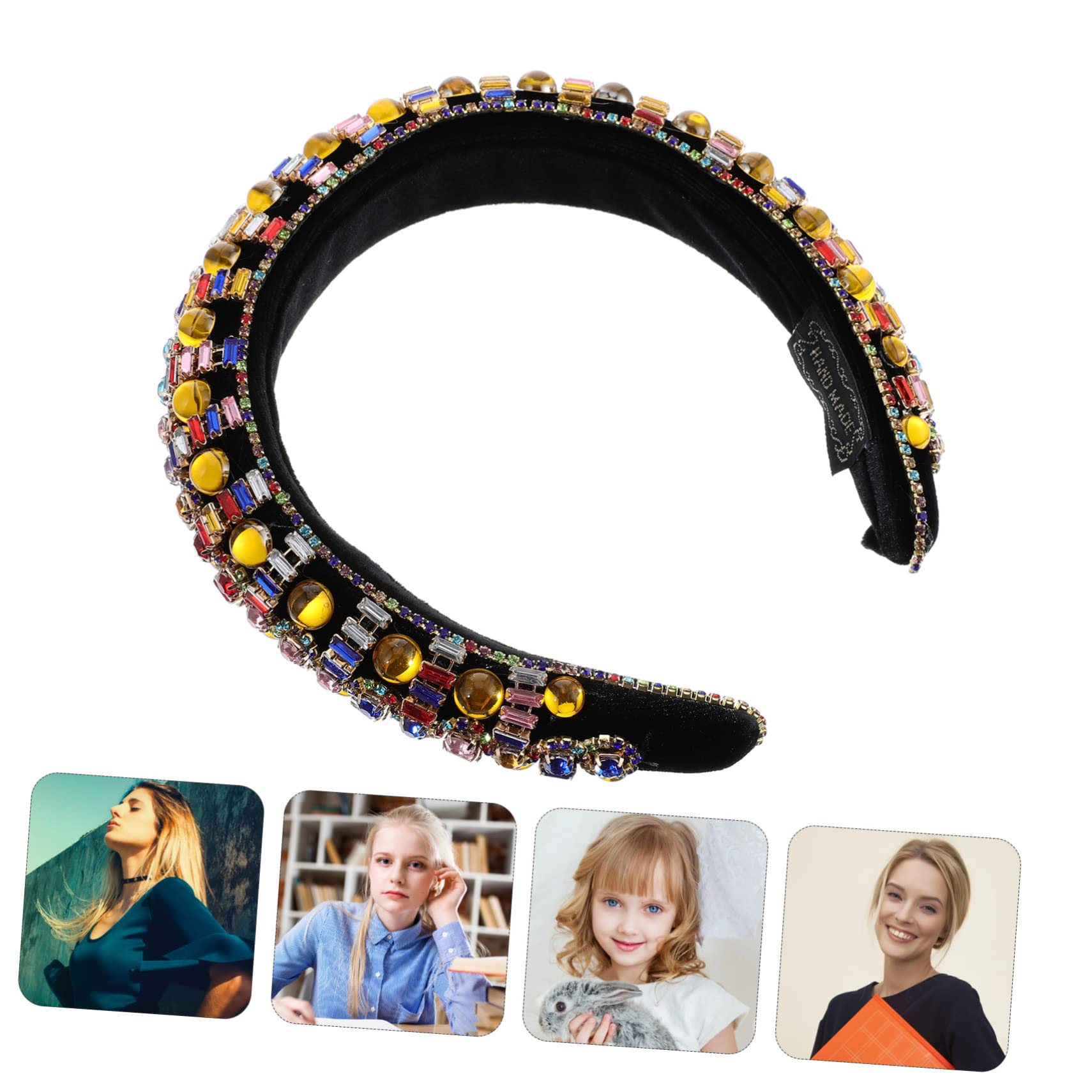 DOITOOL 3stücke Padded Rhinestone Haarband Für Damen Vintage Breiter Haarreif Mit Strass Elegante Haarschmuck Für Partys Hochzeiten Und Besondere Anlässe
