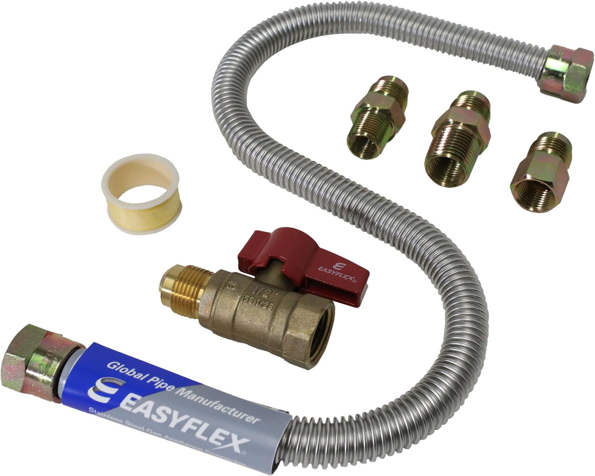 Mr. Heater 30,000 BTU Vent Free Blue Flame Natural Gas Heater MHVFB30NGT & F299201 Vent-Free Blower Accessory Kit (2016-present), Multi & F271239 One-Stop Universal Gas-Appliance Hook-Up Kit,Small