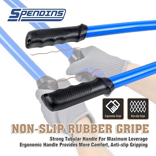 Miniatura 5 de Cortador de pernos con cuchillas de acero de aleación Cr-Mo forjado en caliente, con mango ergonómico, cortador de metal resistente para barras de