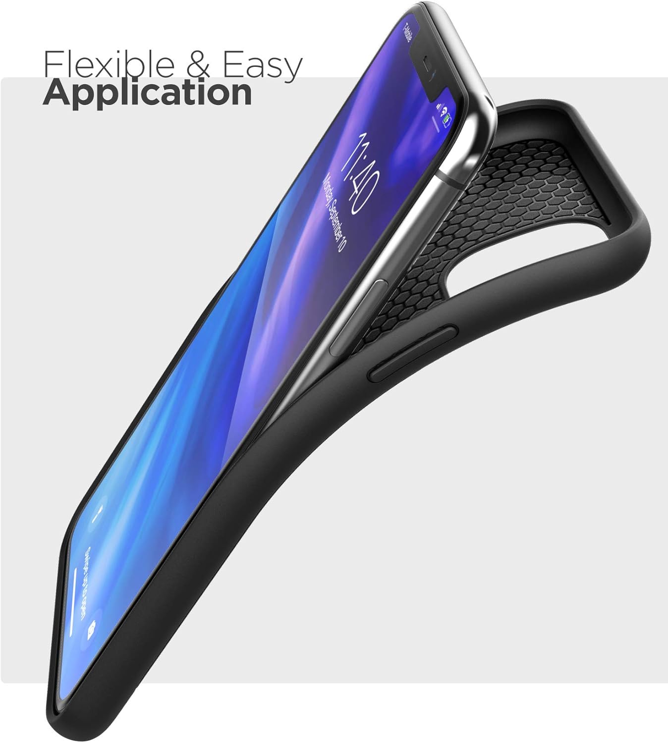 Encased iPhone 11 Pro Belt Clip Case (Thin Armor) Slim Grip Cover with Holster - Black - Image 5