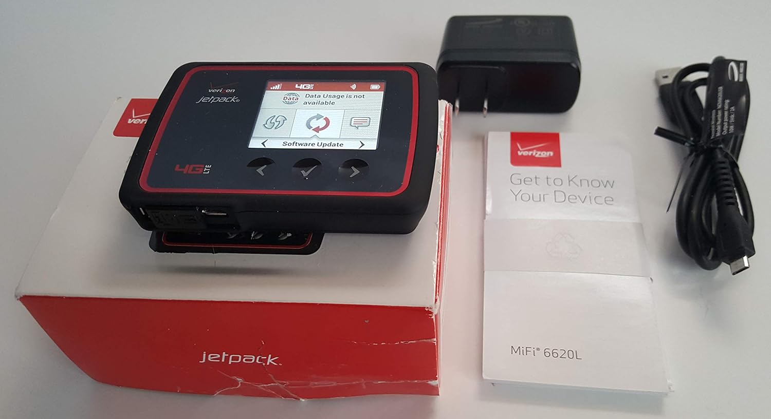 Verizon Jetpack MiFi 6620L - 4G LTE - LTE Band 13/4 (700/1700 MHz), CDMA/1xEVDO Rev. A (800/1900 MHz); Global Network: EDGE/GSM (850/900/1800/1900), HSPA/UMTS(850/900/1900/2100) Wi-Fi 2.4GHz/5.0GHz a/