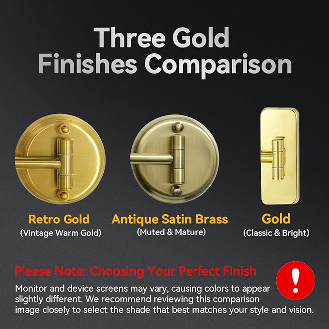 Espejo de Pared GURUN 8" con Aumento 10x, Doble Cara, Giratorio, Latón miniatura 5