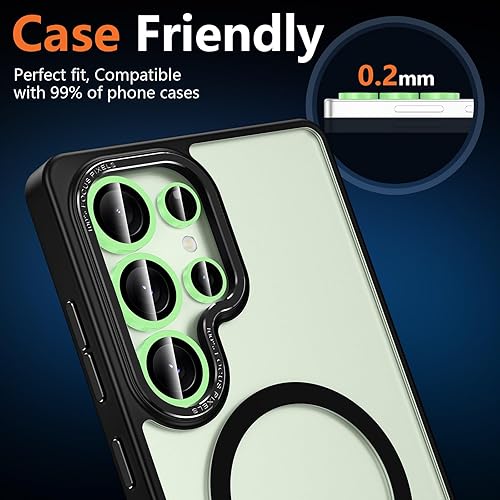 Vista 306 de para Samsung Galaxy Z Flip 7 Protector de Lente de Cámara, Cubierta de Lente de Vidrio Templado con Anillo de Metal Individual, [Fuerte Adhesión] 1