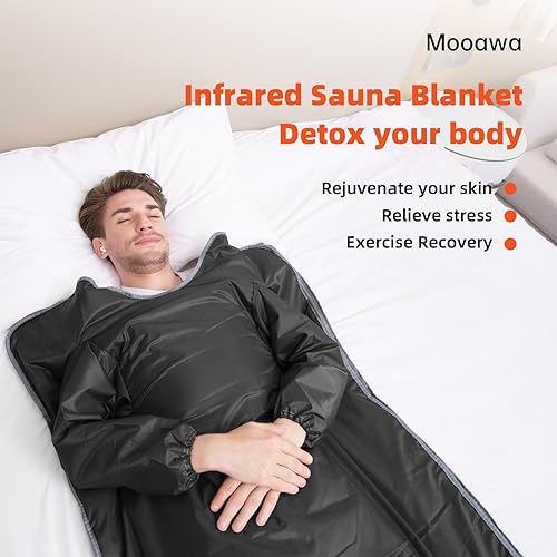 Miniatura 2 de Manta de sauna infrarroja para desintoxicación, manta portátil de sauna de infrarrojos lejanos para recuperación de ejercicio, manta infrarroja para