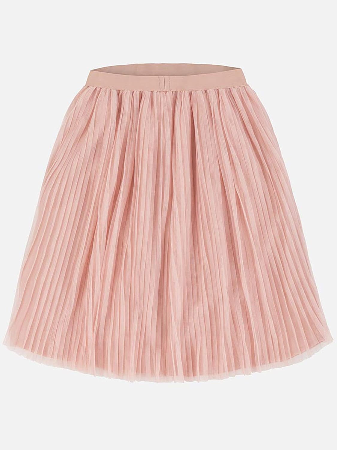 Mayoral Pleated Tulle Skirt for Girls Nude