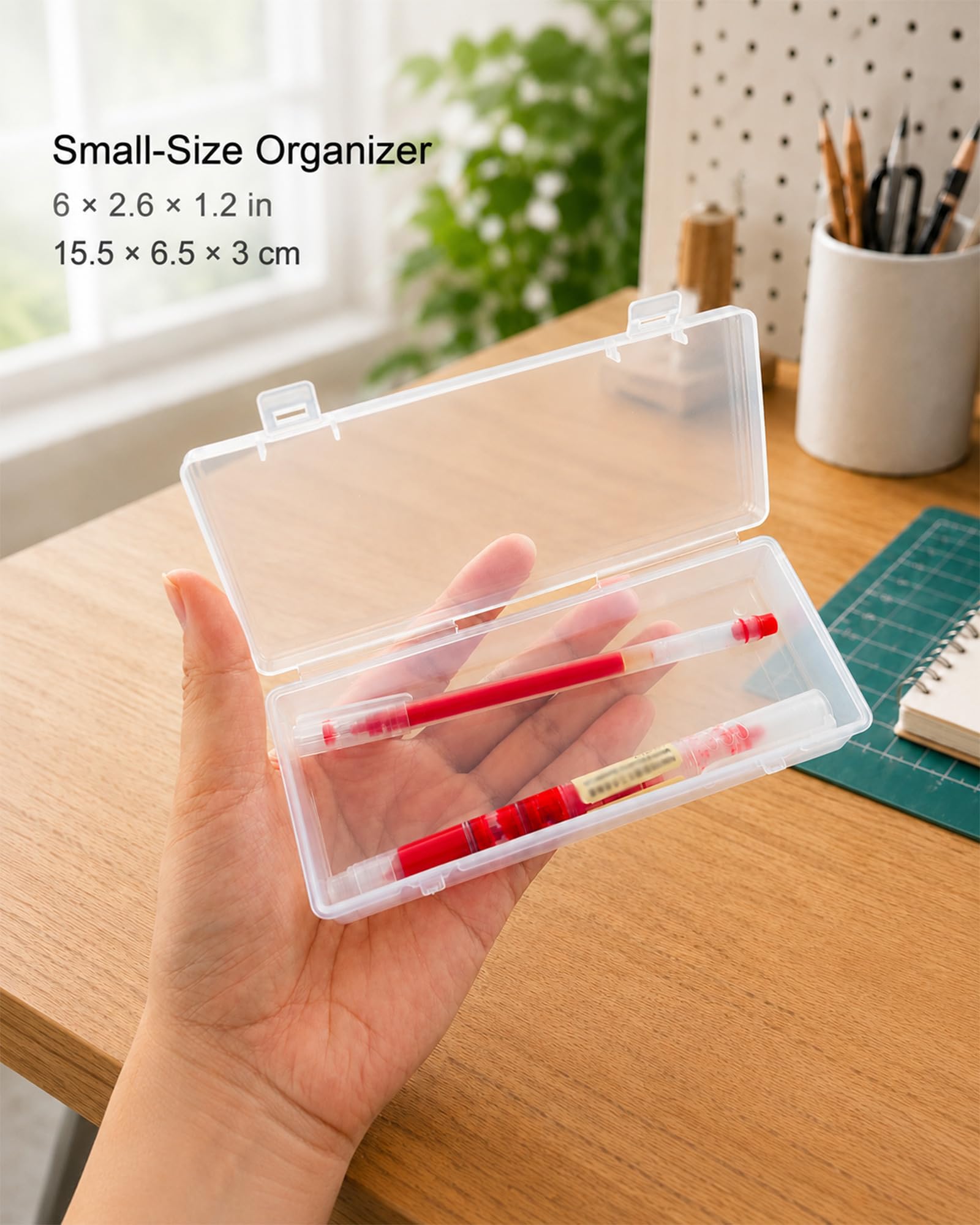 Clear Plastic Storage Boxes - 6 Pack -5