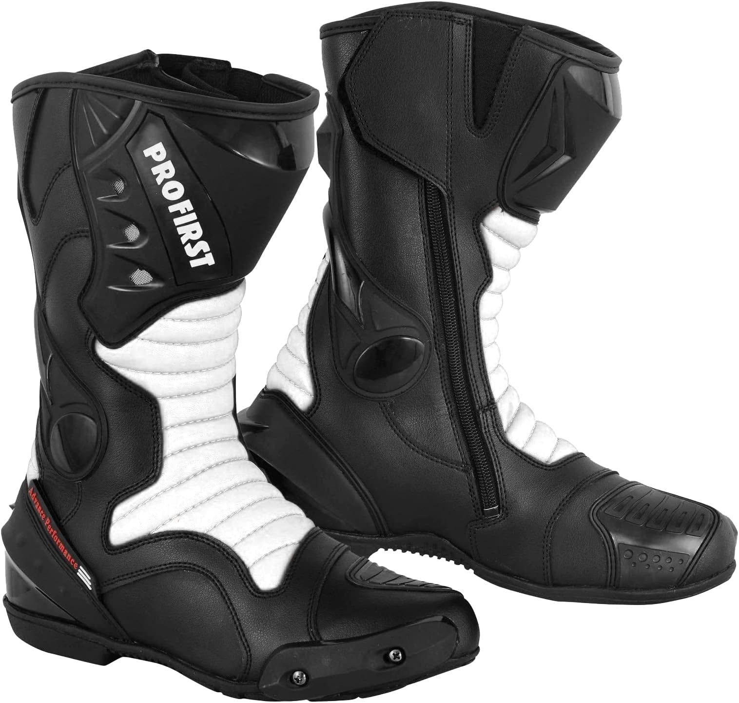 PROFIRST Genuine Leather Motorcycle Boots Waterproof Motorbike Shoes Armoured Boot Protection Anti Slip Racing CE Approved