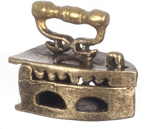 Casa de muñecas en miniatura escala 112 Hierro de latón antiguo con apertura #G8083