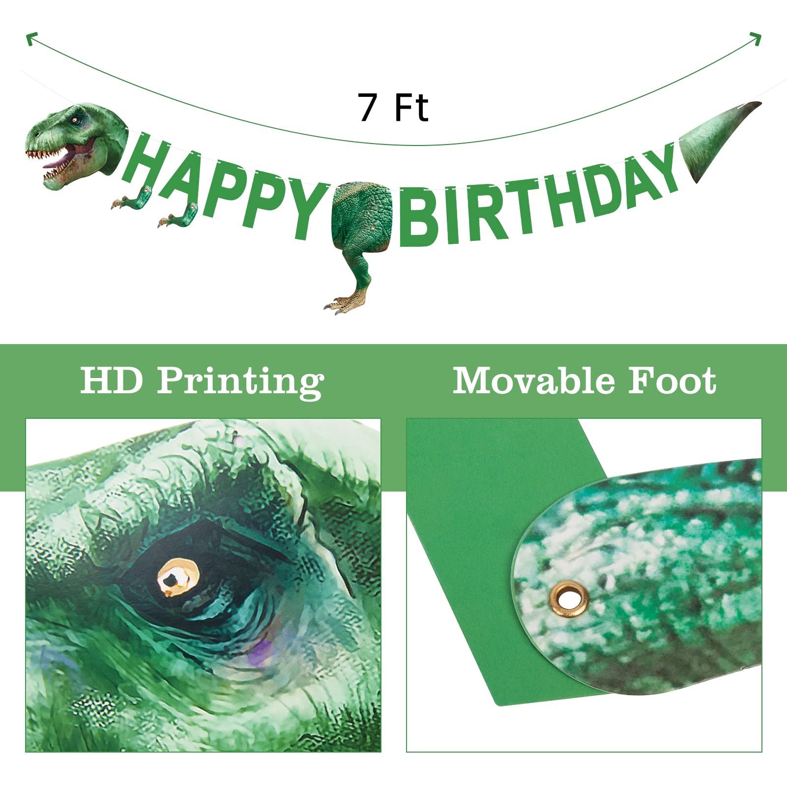 DECORLIFE Dinosaur Birthday Party Supplies Serves 24, Dinosaur Party