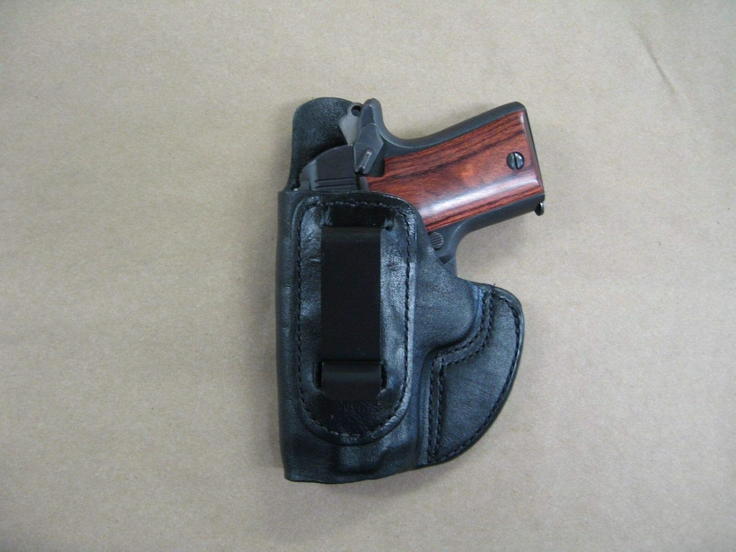 Azula IWB Inside Waistband Molded Leather Concealed Carry Holster for Ruger LCP MAX 380 Pistol Black Left Hand