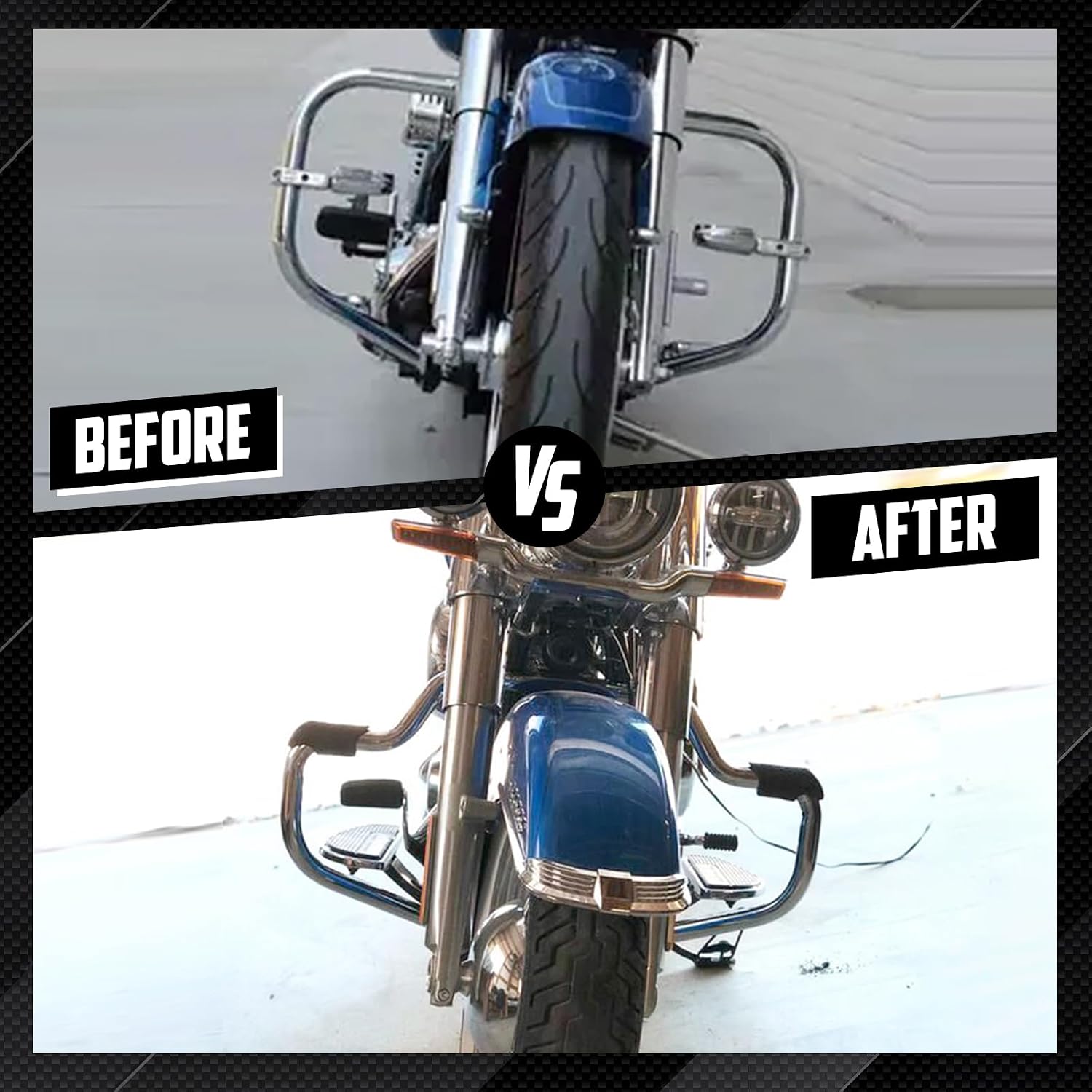 Highway Engine Guard Crash Bar Protector Fit for Harley Softail Breakout Street Bob Fat Boy Fat Bob Low Rider Heritage FXBR FXFB FXLRS 2018-2024 (Chrome)