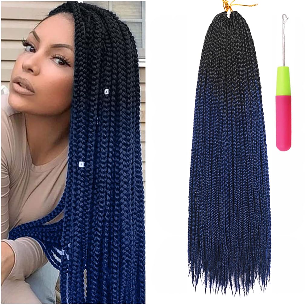 Crochet BOX BRAIDS  hair extensions ( full head ) Amazon.com : Crochet Box Braids Crochet Hair for Women 144  main image 2
