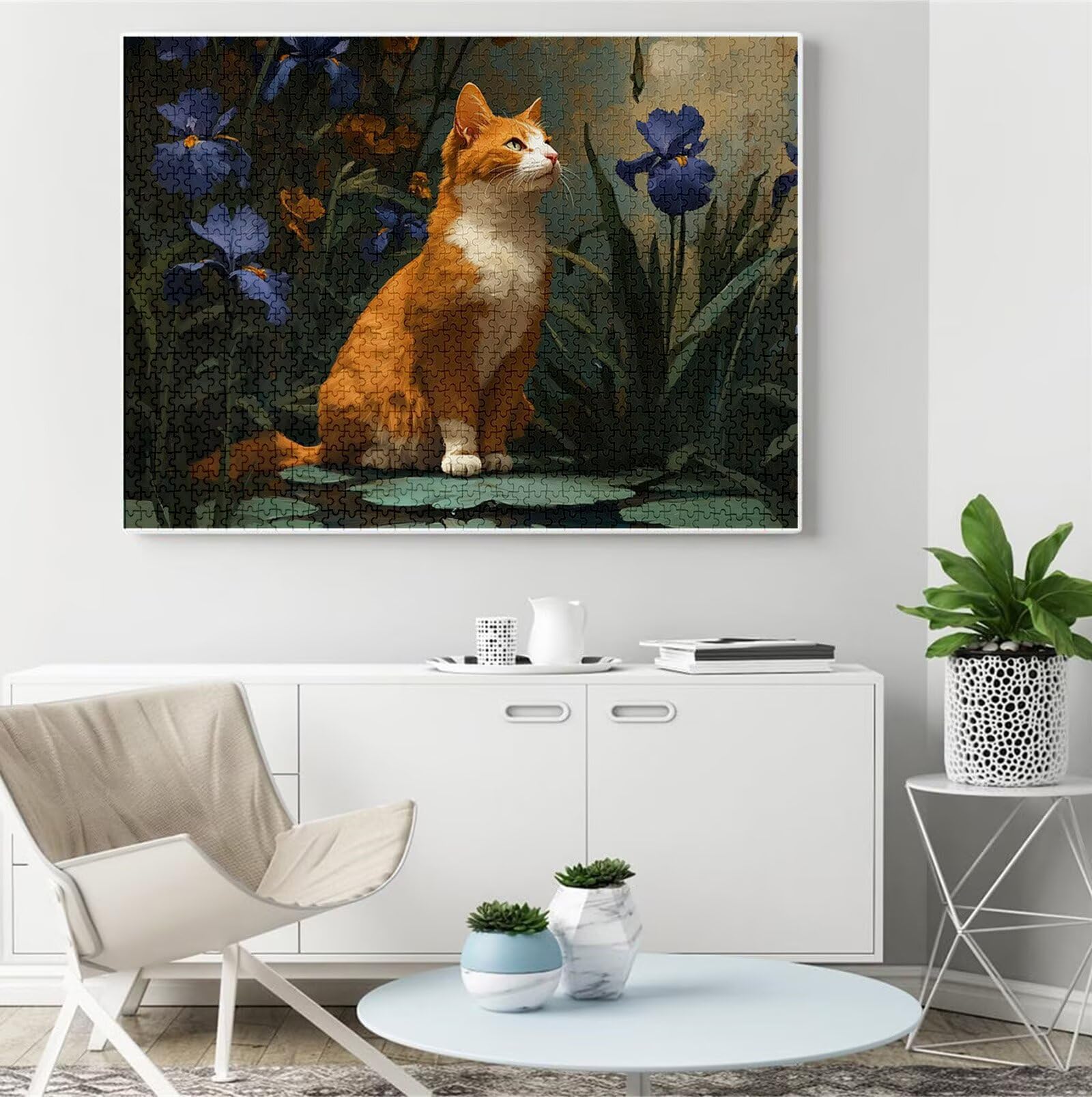 Puzzle 4000 sztuk dla dorosłych i młodzieży, 3 4 5 lat puzzle kot 6 7 8 lat zrównoważone gry edukacyjne z wysokiej jakości drewnianymi wzorami dla dorosłych zabaw z kwiatami do zabawy rodzinnej
