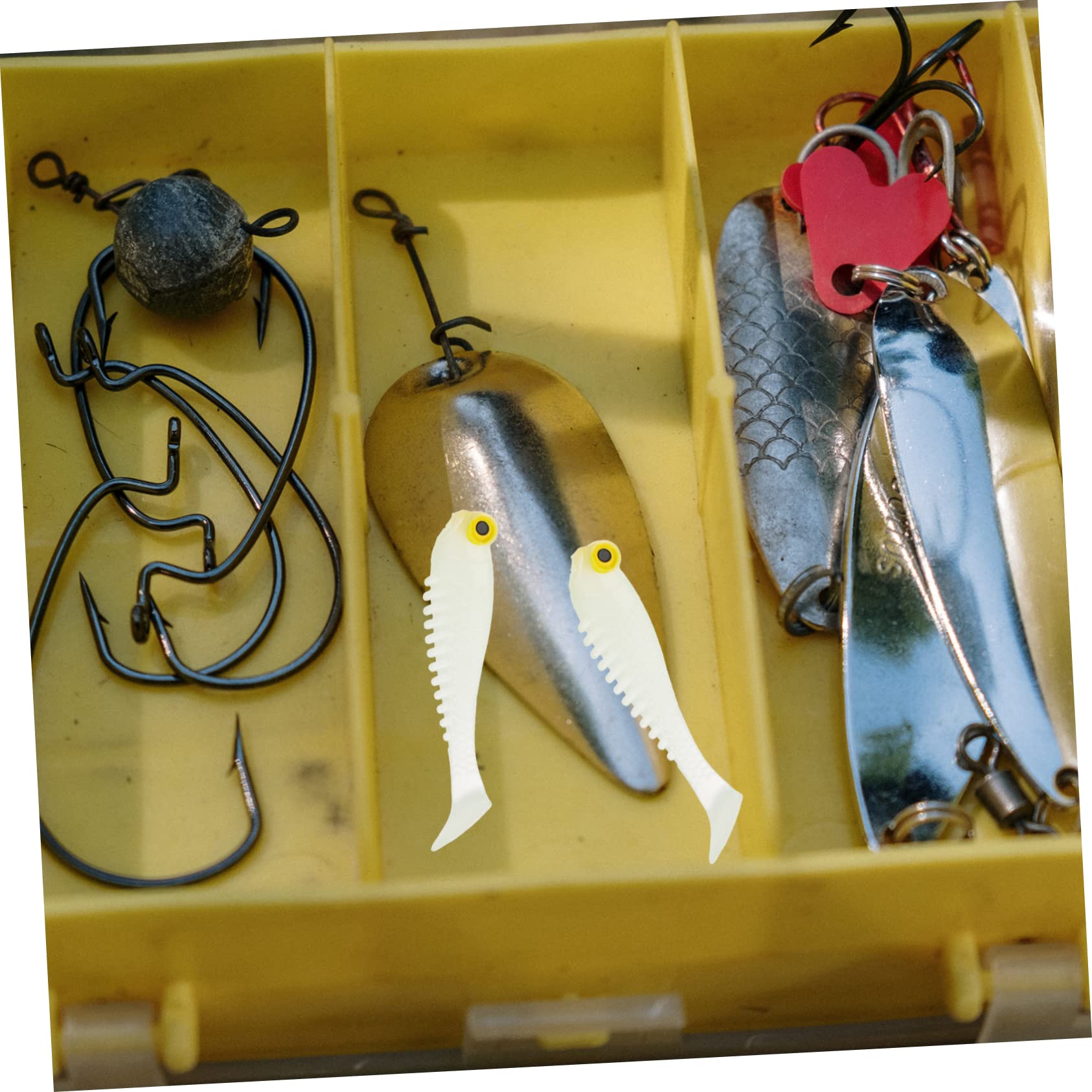 Sosoport Leuchtender Fischköder Süßwasser- Angelköder Glühen Nacht Werkzeug Leuchtende Kunstköder Im Dunkeln Leuchten Lockt Flussfischereiköder Fischereiköder Geben PVC