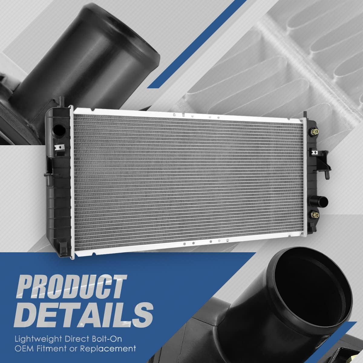 Auto Dynasty Radiator Compatible with 2009-2011 Buick Lucerne 3.9L, DPI 13267 Factory Style 1-Row Cooling Radiator, Aluminum Core