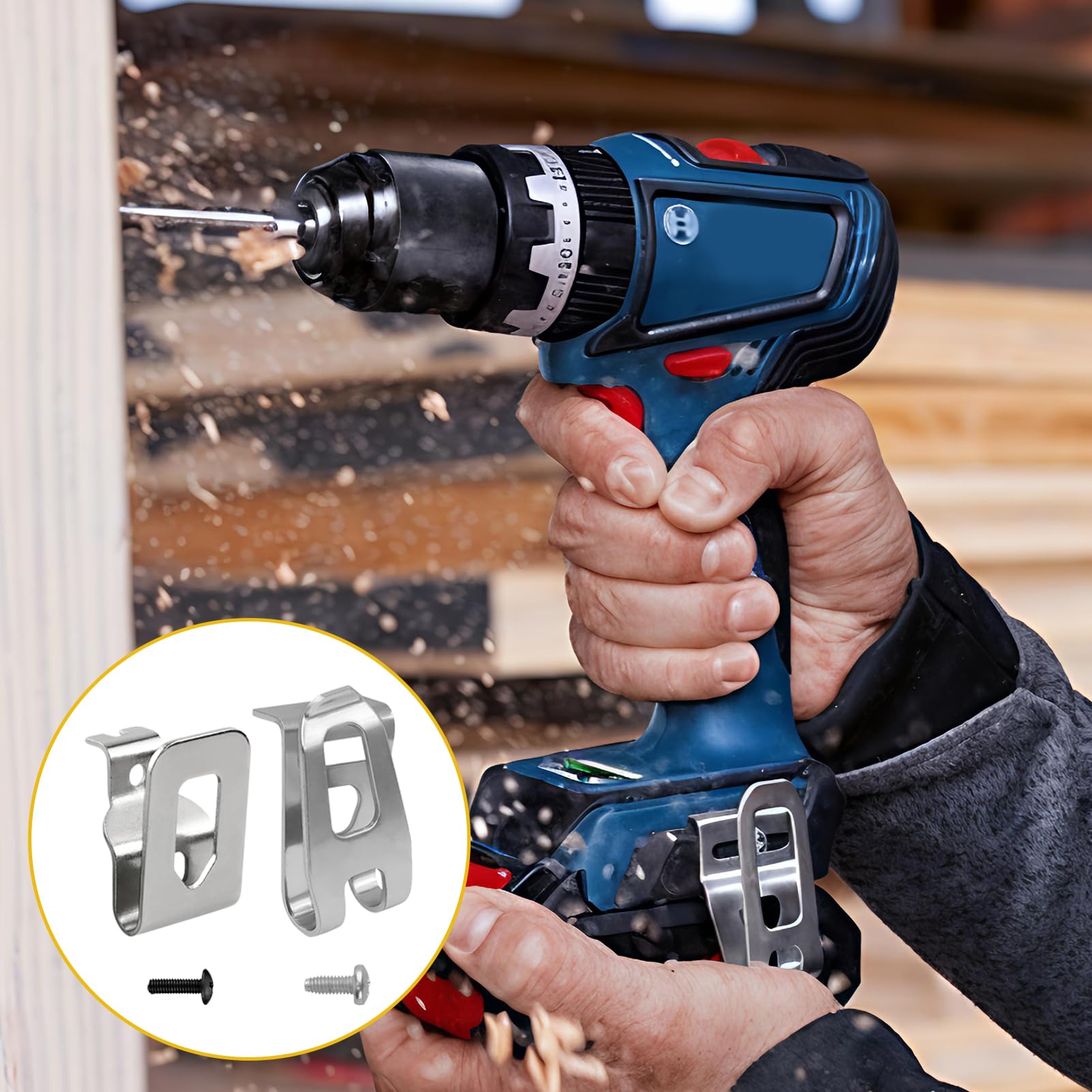 4 Clip Per Cintura Di Ricambio Con Viti, Gancio Per Cintura, In Acciaio Inox, Clip Per Cintura, Per Trapano Elettrico, 2 Pezzi Per Fissaggio Dewalt 20v, 2 Pezzi Per Makita 12v 18v Xfd01 Dtd144