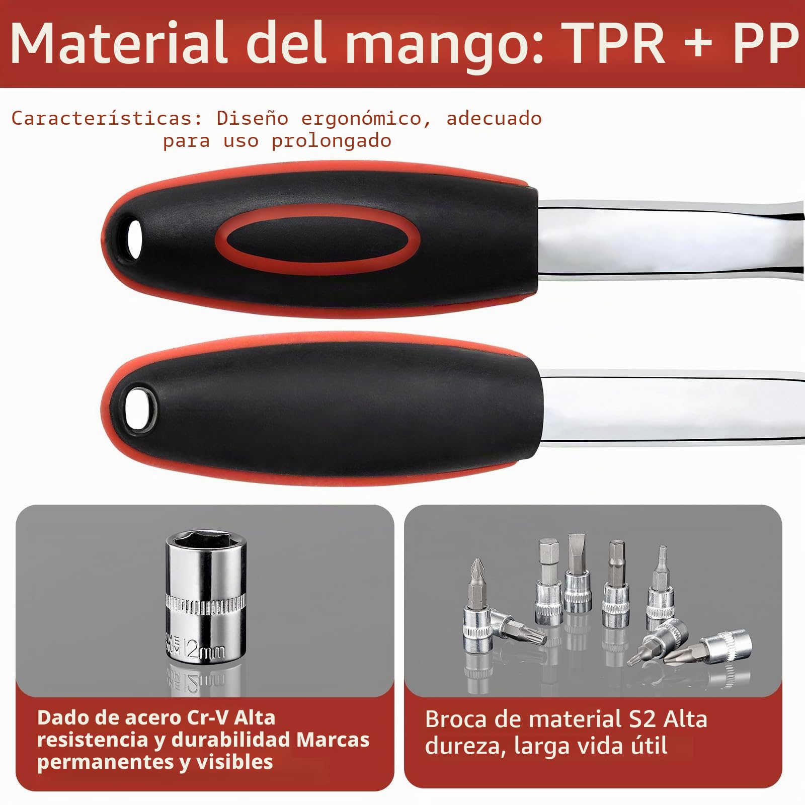 Juego de llaves de vaso 46pcs Cr-V,72 dientes Llave Carraca 1/4".Carraca pequeña con Maletin herramientas,Llaves de tubo cromadas y pulidas,ideal para reparación de coches y trabajos mecánico