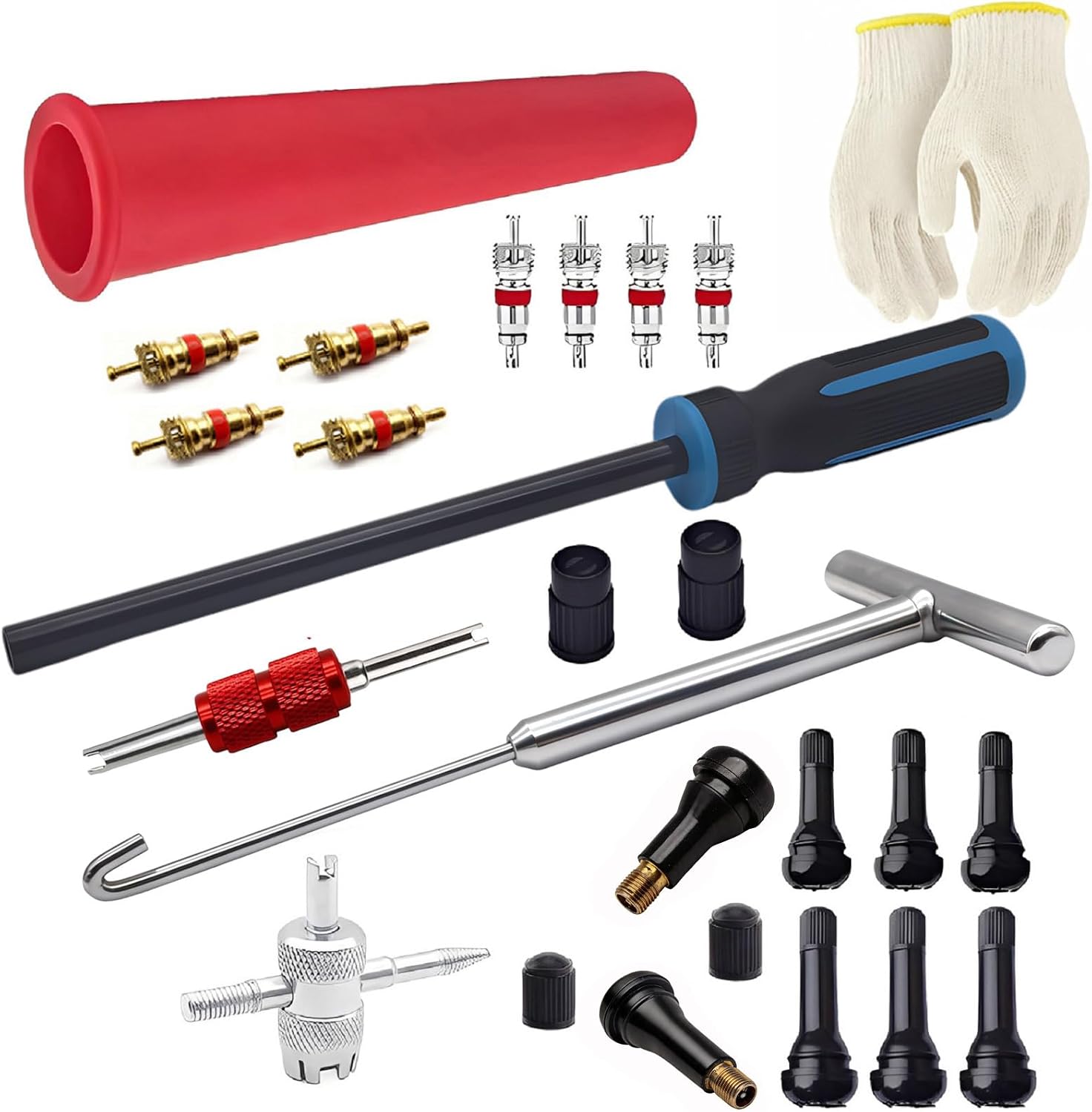 Tire Valve Stem Removal Tool with Heavy Duty Hook & Longer Puller
