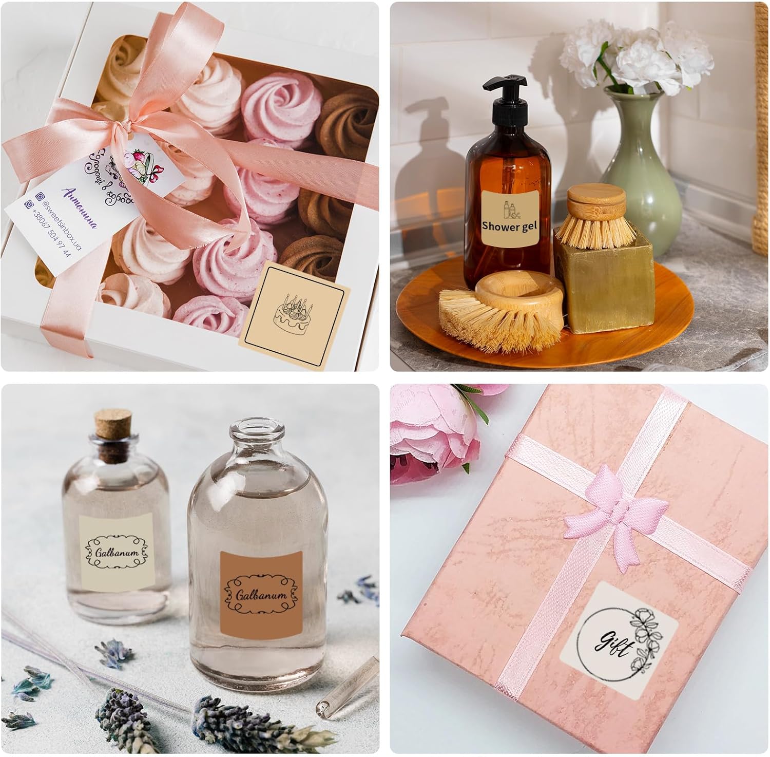 Square Thermal Labels Stickers 2" x 2", Self-Adhesive Waterproof Square Direct Thermal Labels Stickers, Perforation Line Design- 300 Sheets/Autumn Colors - Image 7