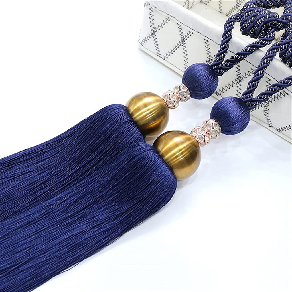 Attache de Rideau Suspendue Boule Une Paire de Corde de Suspension à Pompon (Argent comme indiqué sur la Photo) (Argento comme Le Montre la Photo)