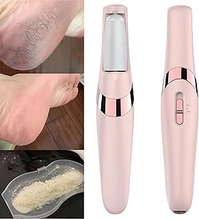 مبرد قدم كهربائي قابل لإعادة الشحن عبر USB، مزيل مسامير القدم مقاوم للماء للبشرة الصلبة مع بكرتين بسرعتين، ميزة إضاءة LED، أداة باديكير احترافية مصممة للكعوب والقدمين المتشققة (2 مبرد)