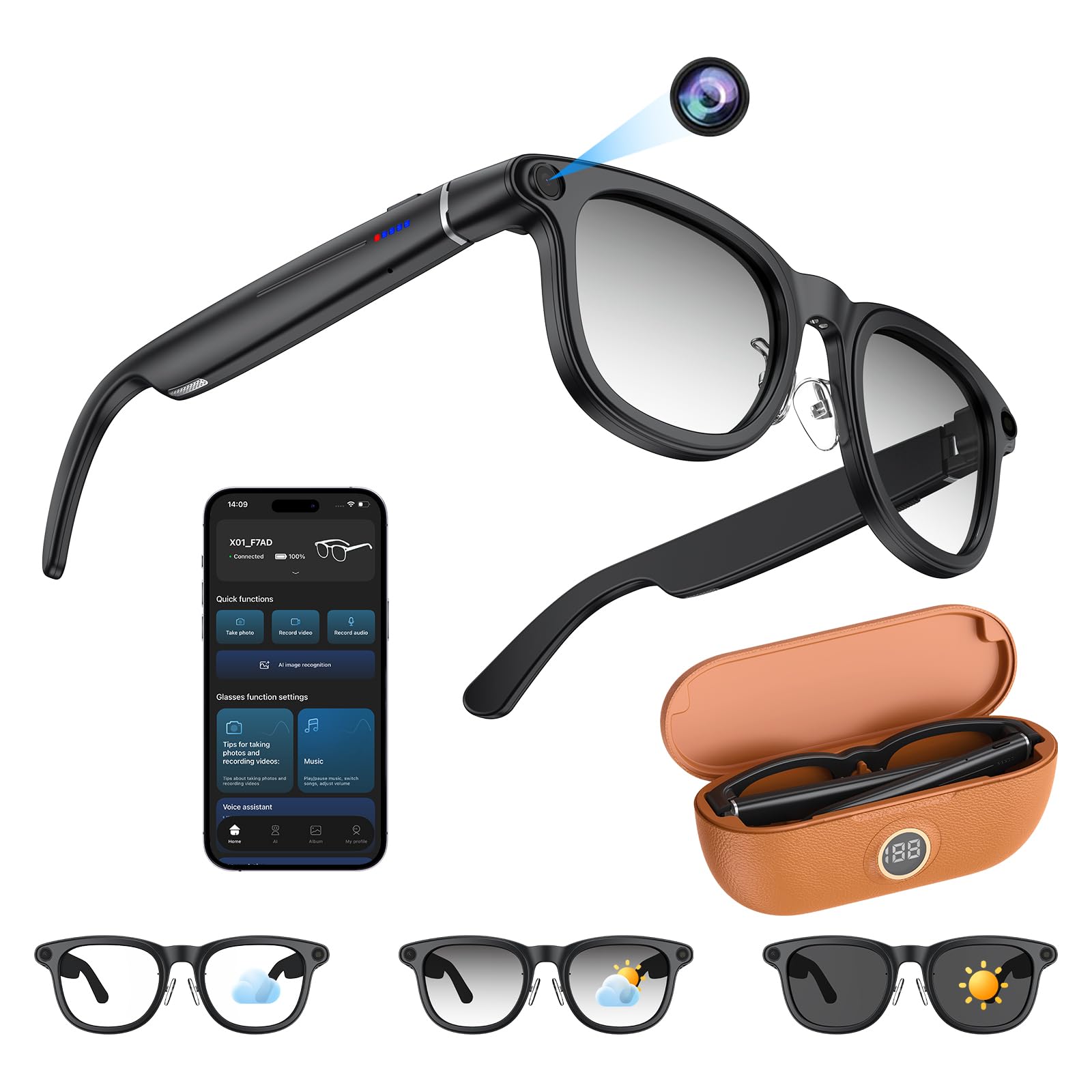 Gafas inteligentes con cámara manos libres y traducción simultánea 8