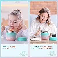 Vista 7 de DaCool Termo de alimentos de 16 onzas para niños, 13.5 onzas